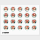 Kerstronkelaars Ronde Sticker (Vel)