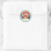 Kerstronkelaars Ronde Sticker (Tas)
