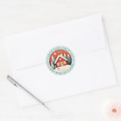Kerstronkelaars Ronde Sticker (Envelop)