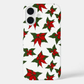 Kerstrood bloemmotief botanisch Case-Mate iPhone case (Achterkant)