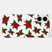 Kerstrood bloemmotief botanisch Case-Mate iPhone case (Achterkant (horizontaal))