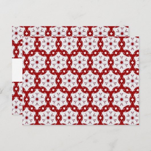 Kerstrood Briefkaart (Voorkant / Achterkant)