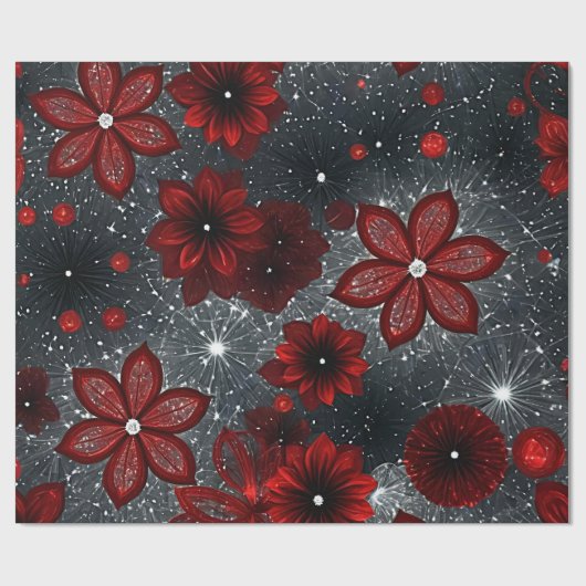 Kerstrood Cadeaupapier (Vlak)