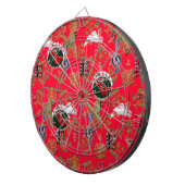 Kerstrood Dartbord (Voorkant Rechts)