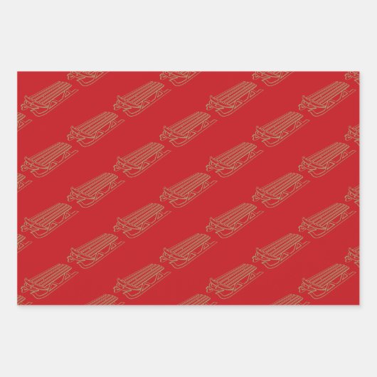 Kerstrood donkergroen zwart goud inpakpapier vel (Voorkant)