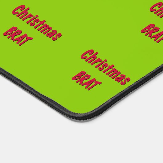 Kerstrood en brat groen bureaumat (Hoek)