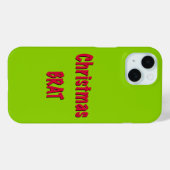 Kerstrood en brat groen Case-Mate iPhone case (Achterkant (horizontaal))