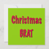 Kerstrood en brat groen kaart (Voorkant)