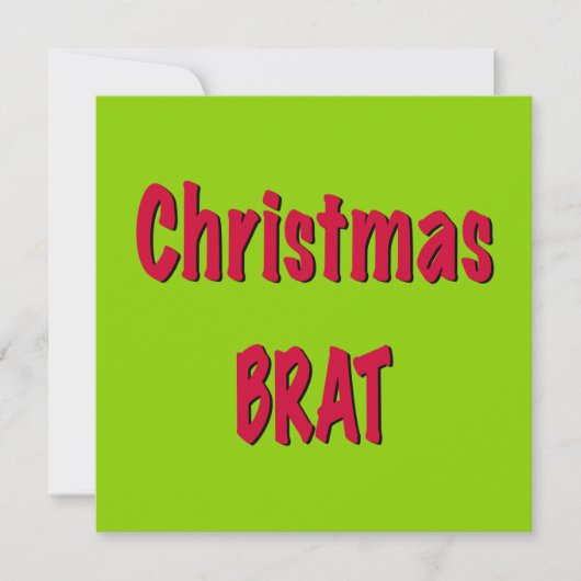 Kerstrood en brat groen kaart (Voorkant)