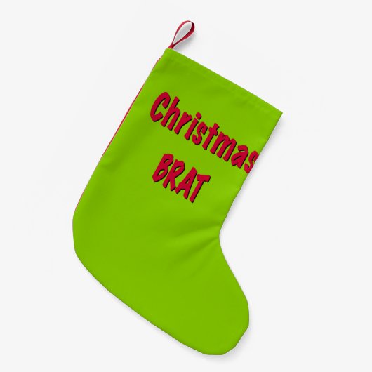 Kerstrood en brat groen kleine kerstsok (Voorkant (Hangend))