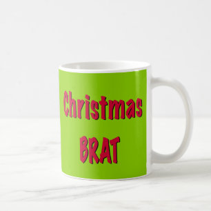 Kerstrood en brat groen koffiemok
