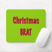 Kerstrood en brat groen muismat (Met muis)