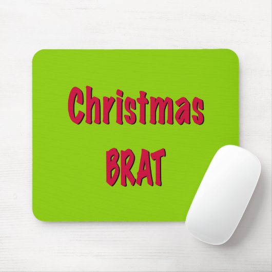 Kerstrood en brat groen muismat (Met muis)