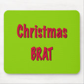 Kerstrood en brat groen muismat (Voorkant)