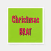 Kerstrood en brat groen servet (Voorkant)