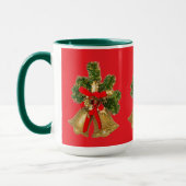 Kerstrood en feestelijk groen mok (Links)