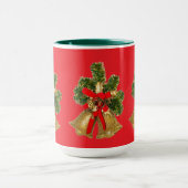 Kerstrood en feestelijk groen mok (Midden)