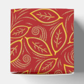 Kerstrood en goudkleurig lederen patroon bedankdoosjes (Bovenkant)