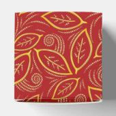 Kerstrood en goudkleurig lederen patroon bedankdoosjes (Bovenkant)