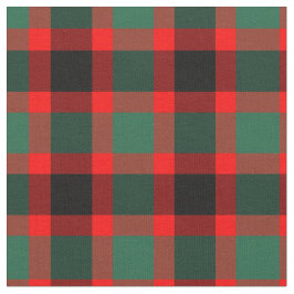 Kerstrood en groen feestpatroon stof