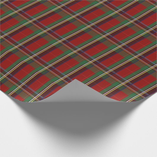 Kerstrood en groen geplakt cadeaupapier (Hoek)