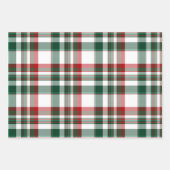 Kerstrood en groen geplakt inpakpapier vel (Voorkant 3)