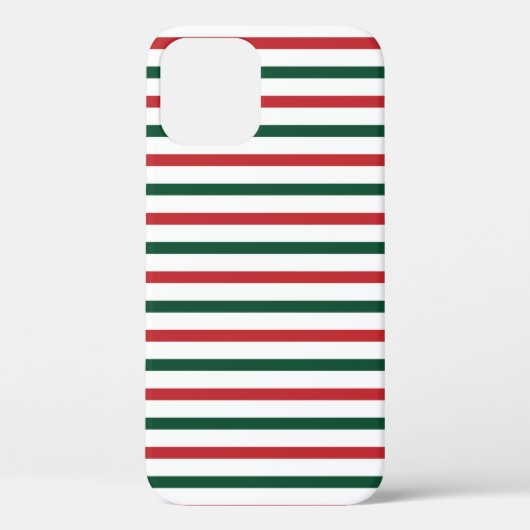 Kerstrood en groen gestreepte laptop Case-Mate iPhone case (Achterkant)