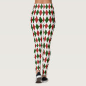 Kerstrood en groen Harlequin Argyle Diamond Leggings (Achterkant)