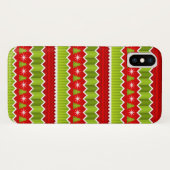 Kerstrood en groen keurmerk Case-Mate iPhone case (Achterkant (horizontaal))