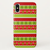Kerstrood en groen keurmerk Case-Mate iPhone case (Achterkant)