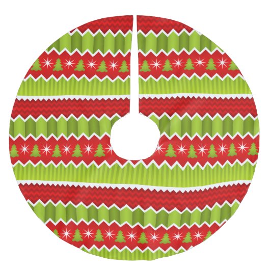 Kerstrood en groen keurmerk kerstboom rok (Voorkant)