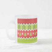 Kerstrood en groen keurmerk matglas koffiemok (Links)