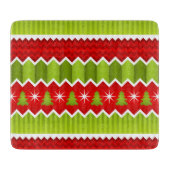 Kerstrood en groen keurmerk snijplank (Voorkant)