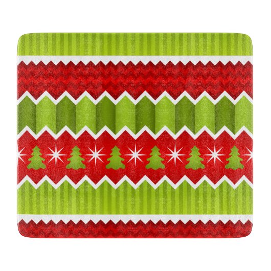 Kerstrood en groen keurmerk snijplank (Voorkant)