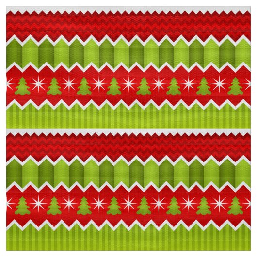 Kerstrood en groen keurmerk stof (Swatch)