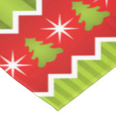 Kerstrood en groen keurmerk tafelkleed (Gekanteld)