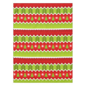 Kerstrood en groen keurmerk tafelkleed (Voorkant)