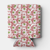 Kerstrood en groen-maanpatroon blikjeskoeler (Achterkant)