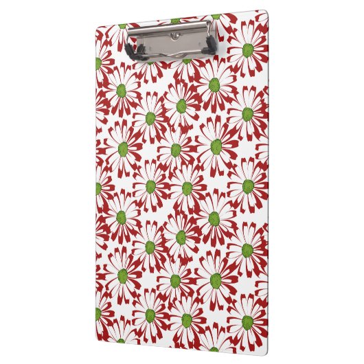 Kerstrood en groen-maanpatroon klembord (Links)