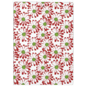 Kerstrood en groen-maanpatroon klembord (Achterkant)