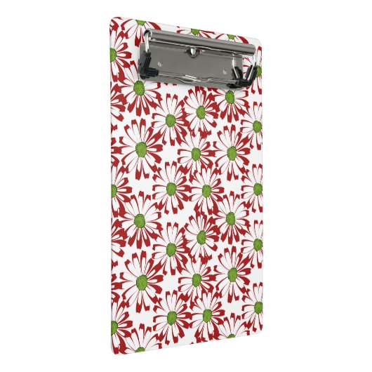 Kerstrood en groen-maanpatroon mini klembord (Schuin)