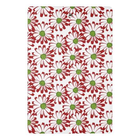 Kerstrood en groen-maanpatroon mini klembord (Achterkant)