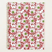 Kerstrood en groen-maanpatroon planner (Voorkant)