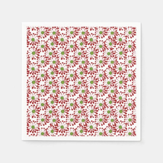 Kerstrood en groen-maanpatroon servet (Voorkant)