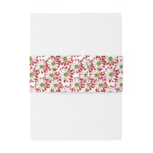 Kerstrood en groen-maanpatroon uitnodigingen wikkel (Achterkant Voorbeeld)