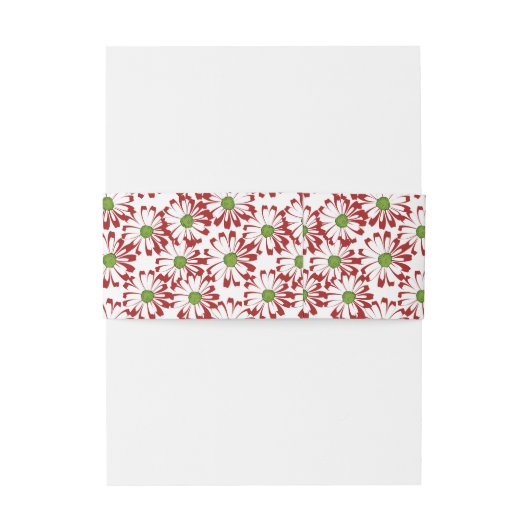 Kerstrood en groen-maanpatroon uitnodigingen wikkel (Achterkant Voorbeeld)