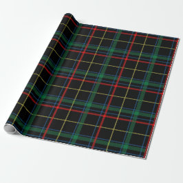 Kerstrood en groen Tartan Cadeaupapier