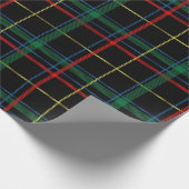 Kerstrood en groen Tartan Cadeaupapier (Hoek)