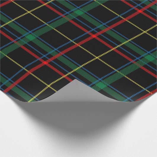 Kerstrood en groen Tartan Cadeaupapier (Hoek)