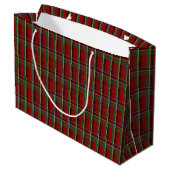 Kerstrood en groene geplakt grote cadeautas (Achterkant Gekanteld)